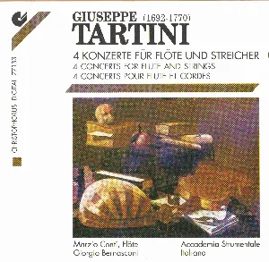 Pochette de 4 Konzerte für Flöte und Streicher de Giuseppe Tartini