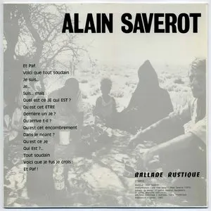 Pochette de Ballade rustique de Alain Saverot