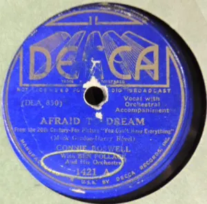 Pochette de Afraid to Dream / The Loveliness of You de Connee Boswell