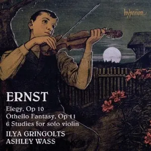 Pochette de Elegy, op. 10 / Othello Fantasy, op. 11 / 6 Studies for Solo Violin de Ashley Wass - Ilya Gringolts - Heinrich Wilhelm Ernst