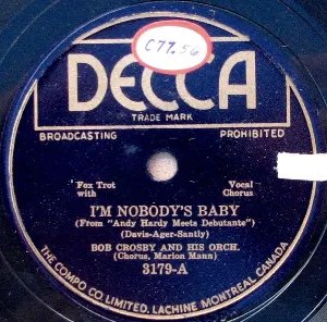 Pochette de I'm Nobody's Baby / Speak Easy de Bob Crosby and His Orchestra