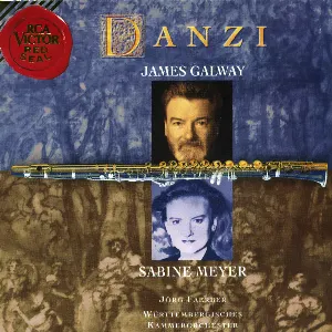 Pochette de Flute Concerto no. 2 / Concertante for Flute and Clarinet / Fantasia for Clarinet and Orchestra de James Galway - Sabine Meyer - Franz Danzi