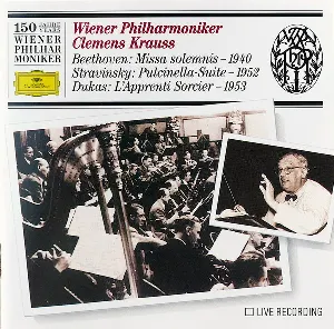 Pochette 150 Jahre Wiener Philharmoniker: Missa solemis – 1940 / Pulcinella-Suite – 1952 / L’Apprenti Sorcier – 1953