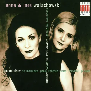 Pochette de Mozart & Rachmhttps://musicbrainz.org/release/14e6f275-f4e6-49f4-9daa-8507de38e9e6aninow: Works for two Pianos, Piano Duet and six handed Piano de Sergei Rachmaninoff - Wolfgang Amadeus Mozart