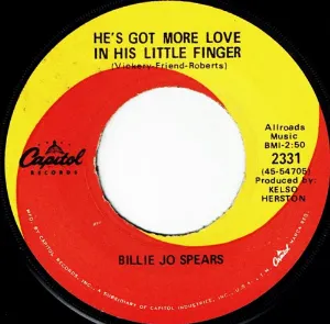 Pochette de He's Got More Love in His Little Finger / A Woman of the World de Billie Jo Spears