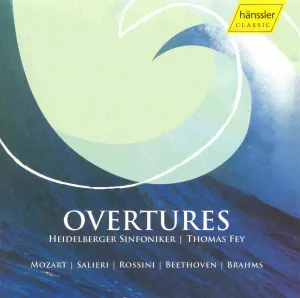 Pochette de Overtures (Live) de Ludwig van Beethoven - Heidelberger Sinfoniker - Thomas Fey - Gioachino Rossini - Wolfgang Amadeus Mozart - Antonio Salieri - Johannes Brahms