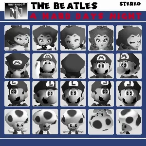 Pochette The Beatles A Hard Days Night but With the Mario 64 Soundfont