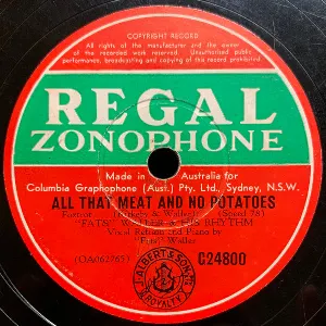 Pochette de All That Meat and No Potatoes / My Mommie Sent Me to the Store de Fats Waller and His Rhythm