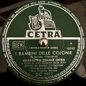 Pochette de I bambini delle colonie / Soffia sulle candeline de Quartetto Cetra