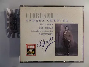Pochette de Andrea Chénier de Beniamino Gigli - Giulietta Simionato - Oliviero de Fabritiis - Orchestra del Teatro alla Scala di Milano - Coro del Teatro alla Scala di Milano - Umberto Giordano