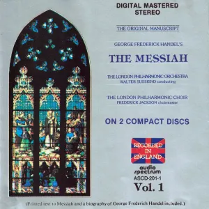 Pochette de The Messiah (The Original Manuscript) de Walter Süsskind - George Frideric Handel - London Philharmonic Choir - London Philharmonic Orchestra