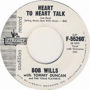 Pochette de Heart to Heart Talk / What's the Matter at the Mill de Bob Wills and His Texas Playboys