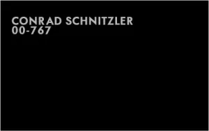 Pochette de 00-767 de Conrad Schnitzler