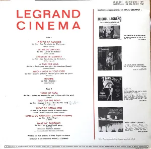 Pochette de Legrand Cinema de Michel Legrand et son orchestre