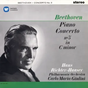 Pochette de Piano Concerto no. 3, op. 37 de Ludwig van Beethoven - Philharmonia Orchestra - Carlo Maria Giulini