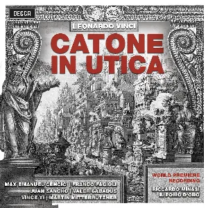 Pochette de Catone in Utica de Franco Fagioli - Riccardo Minasi - Max Emanuel Cenčić