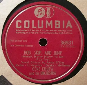 Pochette de Hop, Skip, and Jump (Honey, Hurry Hurry to Me) / Yesterdays de Gene Krupa and His Orchestra