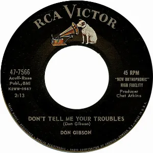 Pochette de Don’t Tell Me Your Troubles de Don Gibson