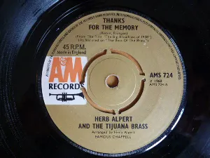 Pochette de Thanks for the Memory / Cabaret de Herb Alpert & the Tijuana Brass