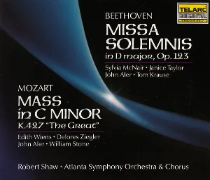 Pochette Beethoven: Missa Solemnis in D major, op. 123 / Mozart: Mass in C minor, K. 427 