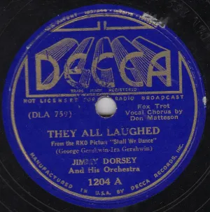 Pochette de They All Laughed / Let's Call the Whole Thing Off de Jimmy Dorsey and His Orchestra