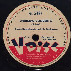 Pochette de Warsaw Concerto / Themes From the Movie “For Whom the Bell Tolls” de Victor Young and His Orchestra - André Kostelanetz and His Orchestra