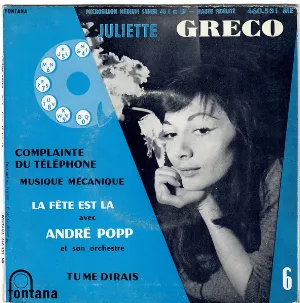 Pochette de 6 – Complainte du téléphone de Juliette Gréco