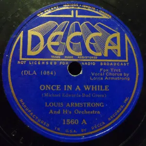 Pochette de Once in a While / On the Sunny Side of the Street de Louis Armstrong & His Orchestra