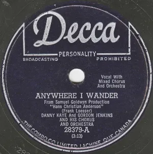 Pochette de Anywhere I Wander / Wonderful Copenhagen de Gordon Jenkins & His Orchestra