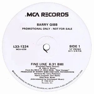 Pochette de Fine Line de Barry Gibb