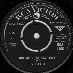Pochette de Not Until the Next Time / Born to Be Lucky de Jim Reeves