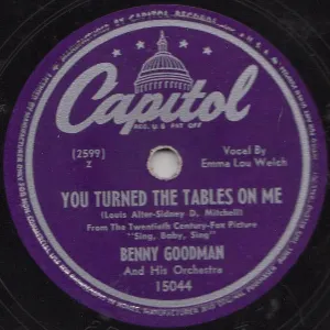 Pochette de You Turned the Tables on Me / Give Me Those Good Old Days de Benny Goodman and His Orchestra