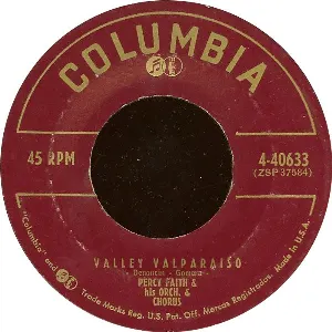 Pochette de Valley Valpariso / Bluebell de Percy Faith - Percy Faith Orchestra