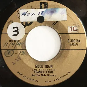 Pochette de Mule Train / The Cry of the Wild Goose de Frankie Laine