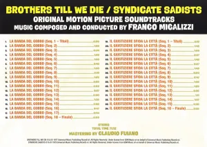 Pochette de Brothers Till We Die / Syndicate Sadists (original Motion Picture Soundtracks) de Franco Micalizzi