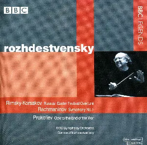 Pochette de Rimsky-Korsakov: Russian Easter Festival Overture / Rachmaninoff: Symphony no. 1 / Prokofiev: Ode to the End of the War de Gennady Rozhdestvensky