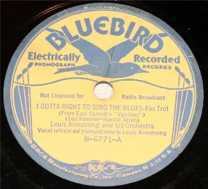 Pochette de I Gotta Right to Sing the Blues / High Society de Louis Armstrong & His Orchestra