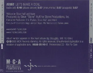 Pochette de Let's Make a Deal de Avant