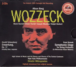 Pochette Berg: Wozzeck / Schoenberg: Erwartung, op. 17 / Krenek: Symphonic elegy for string orchestra (In Memoriam Anton Webern)