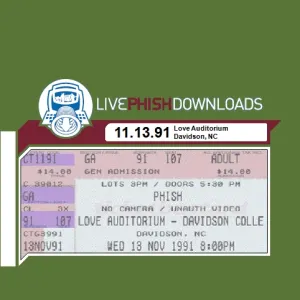 Pochette de 1991-11-13: Davidson College, Davidson, NC, USA de Phish