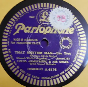 Pochette de That Rhythm Man / Blue, Turning Grey Over You de Louis Armstrong & His Orchestra