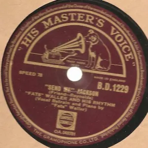 Pochette de "Send Me" Jackson / Jingle Bells de Fats Waller and His Rhythm