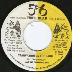 Pochette de Starvation on the Land de Nadine Sutherland