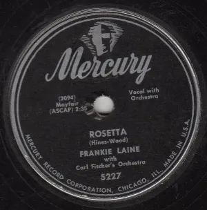Pochette de Rosetta / It Only Happens Once de Carl Fischer's Orchestra - Frankie Laine