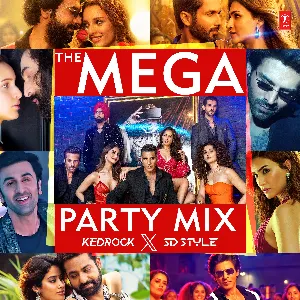 Pochette de The Mega Party Mix de Rahul Dev Burman - Yo Yo Honey Singh - Vishal–Shekhar - Tanishk Bagchi - Shilpa Rao - Sachet Tandon - Benny Dayal - Guru Randhawa - B Praak - Pitbull - Neeraj Shridhar - Arijit Singh - Diljit Dosanjh