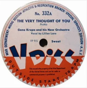Pochette de The Very Thought of You / The White Star of Sigma Nu / In a Shanty in Old Shanty Town de Gene Krupa and His Orchestra