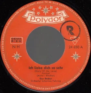 Pochette de Ich liebe dich so sehr de Gus Backus