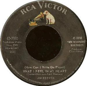 Pochette de (How Can I Write on Paper) What I Feel in My Heart / Losing Your Love de Jim Reeves