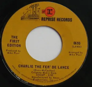 Pochette de Charlie the Fer’ de Lance / Look Around, I’ll Be There de Kenny Rogers & The First Edition