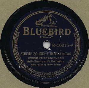 Pochette de You're So Indiff'rent / Snug as a Bug in a Rug de Artie Shaw and His Orchestra